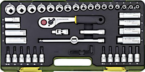 Proxxon 23282 Racsnis szerszámkészlet, Krova BIT készlet 44 részes 10 mm (3/8)