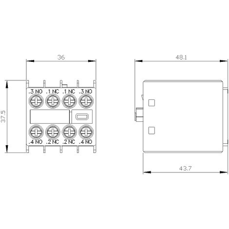 Siemens 3RH2911-1FA22 Védőkapcsoló tömb 10 A 1 db 3. kép