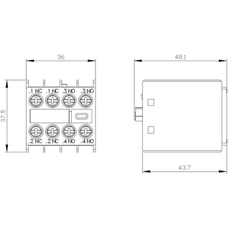 Siemens 3RH2911-1HA22 Védőkapcsoló tömb 10 A 1 db 3. kép