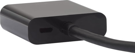 DVI/VGA átalakító adapter, 1x DVI dugó - 1x VGA alj 24+1 pól., aranyozott, fekete, ferrittel, Renkfo 2. kép
