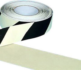 Csúszásgátló szalag, foszforeszkáló, fekete-fehér 18,3 m x 50 mm B-SAFETY AR226050