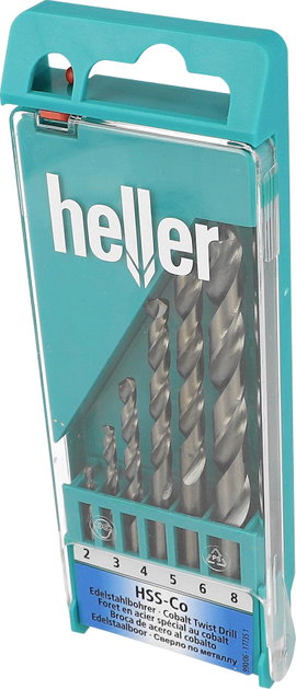 HSS Kobalt nemesacél fémfúró készlet 6 részes Heller