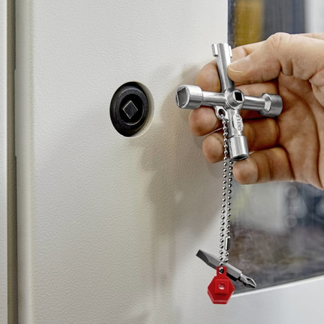 Elektromos kapcsolószekrény kulcs Knipex 00 11 03 12. kép