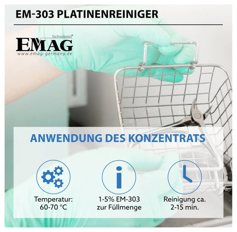 Ultrahangos tisztító folyadék, nyáklaptisztító koncentrátum 0,5 l, Emag EM303 4. kép