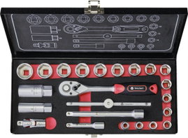 22 részes Dugókulcs készlet, 10 mm (3/8) TOOLCRAFT 826373