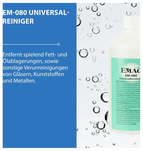 Ékszertisztító folyadék aranyhoz, ékszerhez, CD/DVD-hez 0,5l ultrahangos tisztítóba Emag EM080 2. kép