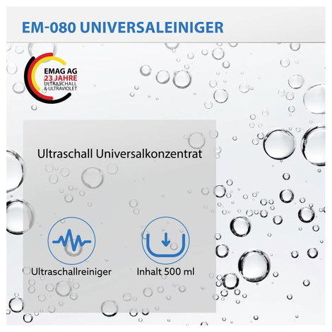 Ékszertisztító folyadék aranyhoz, ékszerhez, CD/DVD-hez 0,5l ultrahangos tisztítóba Emag EM080 5. kép