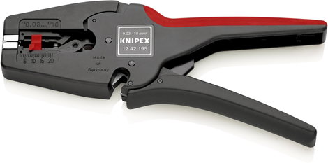 Automatikus kábelcsupaszoló, blankoló fogó 0.03 - 10 mm², Knipex MultiStrip 10 12 42 12. kép