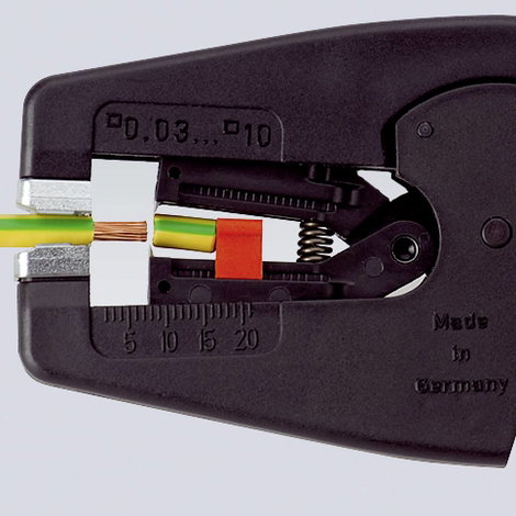 Automatikus kábelcsupaszoló, blankoló fogó 0.03 - 10 mm², Knipex MultiStrip 10 12 42 13. kép