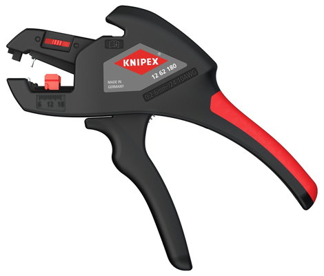 Automata vezetékcsupaszoló, kábelcsupaszoló blankoló fogó 0,2 - 6 mm², Knipex 12 62 180 2. kép