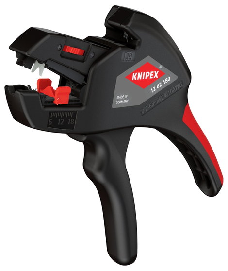 Automata vezetékcsupaszoló, kábelcsupaszoló blankoló fogó 0,2 - 6 mm², Knipex 12 62 180 3. kép