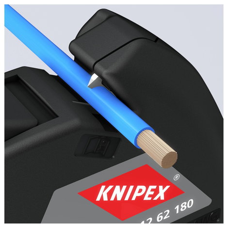 Automata vezetékcsupaszoló, kábelcsupaszoló blankoló fogó 0,2 - 6 mm², Knipex 12 62 180 4. kép