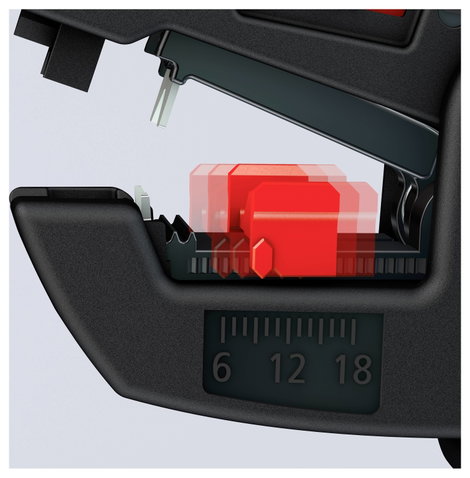 Automata vezetékcsupaszoló, kábelcsupaszoló blankoló fogó 0,2 - 6 mm², Knipex 12 62 180 8. kép