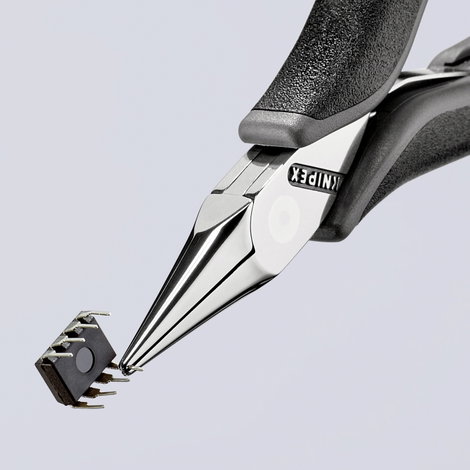 ESD hegyescsőrű fogó, hengeres fej, KNIPEX 35 22 4. kép