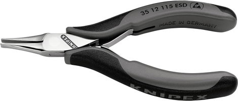 ESD hegyescsőrű fogó, lapos fej, KNIPEX 3512 3. kép
