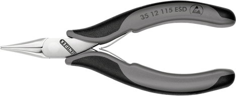 ESD hegyescsőrű fogó, lapos fej, KNIPEX 3512 4. kép