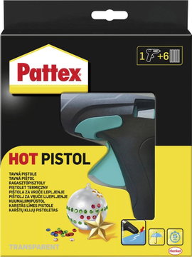 Pattex melegragsztó pisztoly 7 részes készlet PXP12 24/70 W 11 mm
