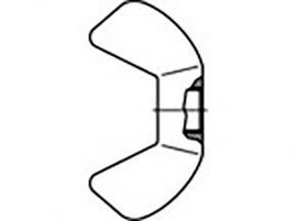 Toolcraft szárnyas anya, horganyzott acél, DIN 315, M8, 10 db