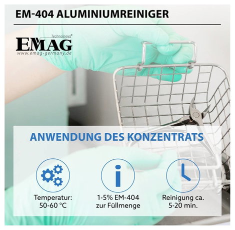 Ultrahangos tisztító folyadék, porlasztó és öntvénytisztító 0,5 l, Emag EM404 4. kép