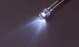 Szuperfényes fehér LED, Nichia 60° 3mm 3400mcd, NSPW315DS