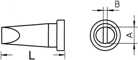 Weller LT-H rövid, kétoldalt csapott, véső formájú pákahegy, forrasztóhegy 0.8 mm