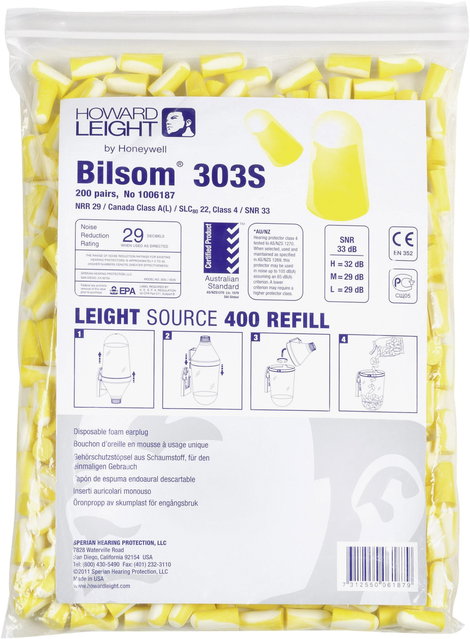 Utántöltő csomag füldugó adagolóhoz, BILSOM 303S (200 pár)