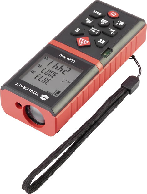 Lézeres távolságmérő max. 40 m, Toolcraft LDM X40 3. kép