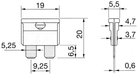 Lapos biztosíték 1A MTA 4. kép