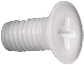 Toolcraft süllyesztett fejű, egyenes hornyú műanyag csavar, M3 x 20 mm, DIN 965, 10 db 839968