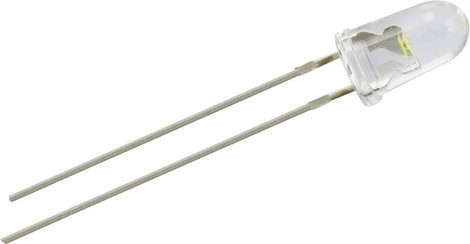LED átlátszó 5mm fehérLED-5-40.000W