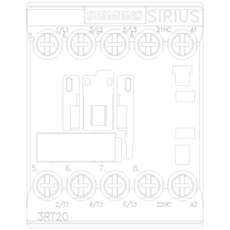 Siemens 3RT2016-1AP02 Védő 3 záró 4 kW 230 V/AC 9 A Segédérintkezővel 1 db 4. kép