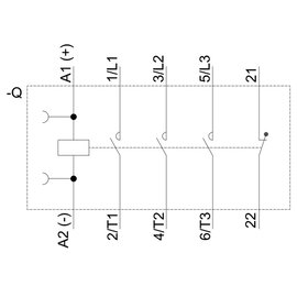 Siemens 3RT2015-1BB42 Védő 3 záró 3 kW 24 V/DC 7 A Segédérintkezővel 1 db
