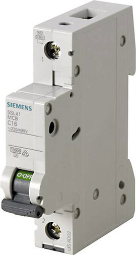 Siemens 5SL4116-6 Siemens Dig.Industr. Vezeték védőkapcsoló 1 pólusú 16 A 230 V, 400 V
