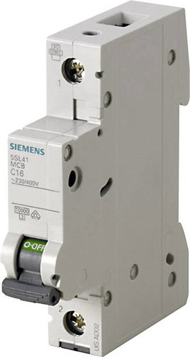 Siemens 5SL4106-6 Siemens Dig.Industr. Vezeték védőkapcsoló 1 pólusú 6 A 230 V, 400 V