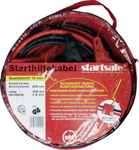 Indítókábel, bikakábel 16 mm² 3 m, réz, SET SKS16 2. kép