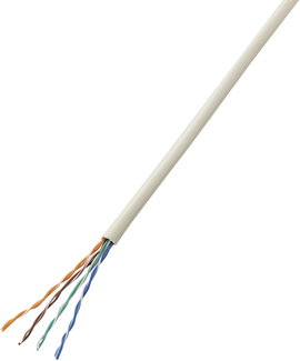 Telefonkábel, J-Y(ST)Y CCA 4 x 2 x 0,6 mm², szürke 50m, Tru Components
