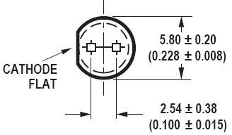 LED 5MM, kék, HLMP-CB25-SV0DD 2. kép