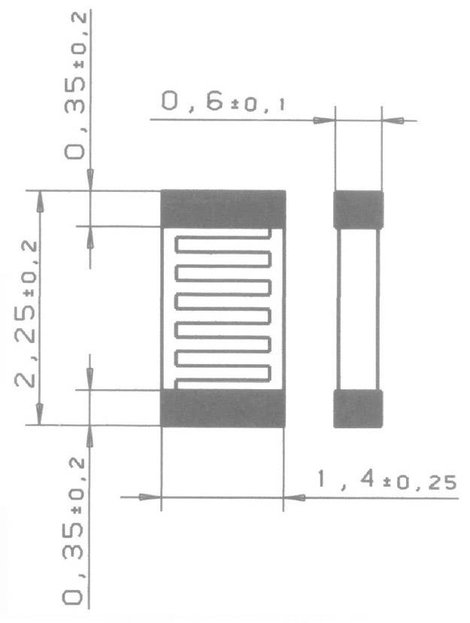 Hőmérséklet szenzor SMD 0805 V PT 100 2. kép