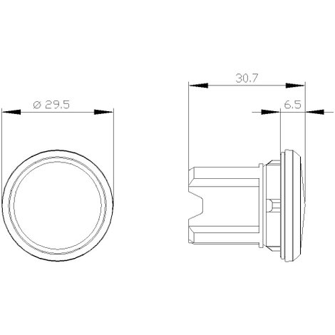Siemens 3SU1900-0FA10-0AA0 Vakdugó (Ø x Ma) 29.5 mm x 30.7 mm Fekete 1 db 2. kép