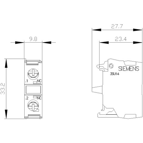 Siemens 3SU1400-1AA10-1CA0 Érintkező modul 1 nyitó 500 V 1 db 3. kép