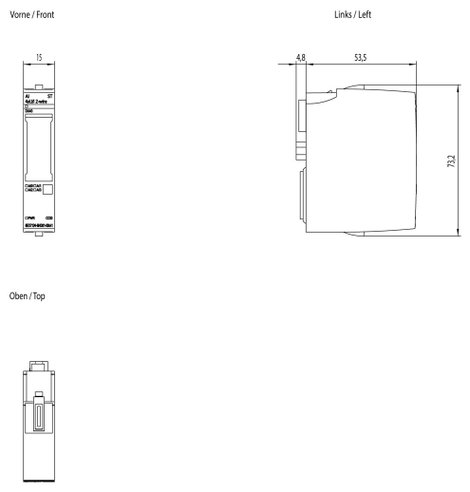 SPS bemeneti modul Siemens 6ES7134-6HD00-0BA1 6ES71346HD000BA1 2. kép