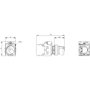 Siemens 3SU11502BF601BA0 3SU1150-2BF60-1BA0 Forgó kapcsoló Fém előlapi gyűrű, magasfényű Fekete, Feh 3. bélyegkép