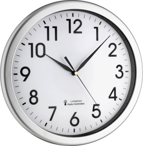 TFA Dostmann 60.3519.02 Rádiójel vezérlésű Falióra 30.8 cm x 4.3 cm Ezüst