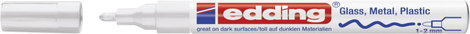 Edding Lackmarker creative 751 4-751-9-049 Lakk jelölő Fehér 1 mm, 2 mm