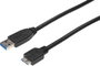 USB kábel A/mikro B, 1 m, fekete AK-112339 bélyegkép