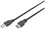 USB 3.0 hosszabbító, A/A típusú, 3 m, fekete bélyegkép