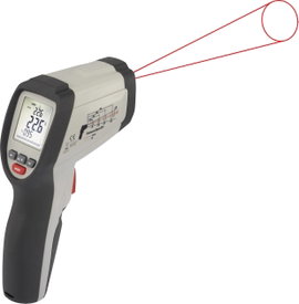Infra hőmérő pisztoly, távhőmérő körlézeres célzóval 20:1 optikával -40...+800°C, Voltcraft IR 800-2
