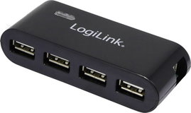 4 portos USB HUB, fekete, LogiLink