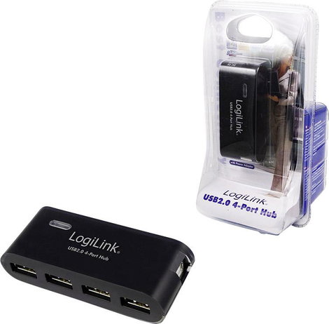 4 portos USB HUB, fekete, LogiLink 2. kép
