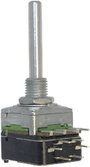 Potentiometer Service 63250-01402-5835/B10K Forgató potenciométer Nyomó-húzó kapcsolóval 0.2 W 10 kΩ bélyegkép